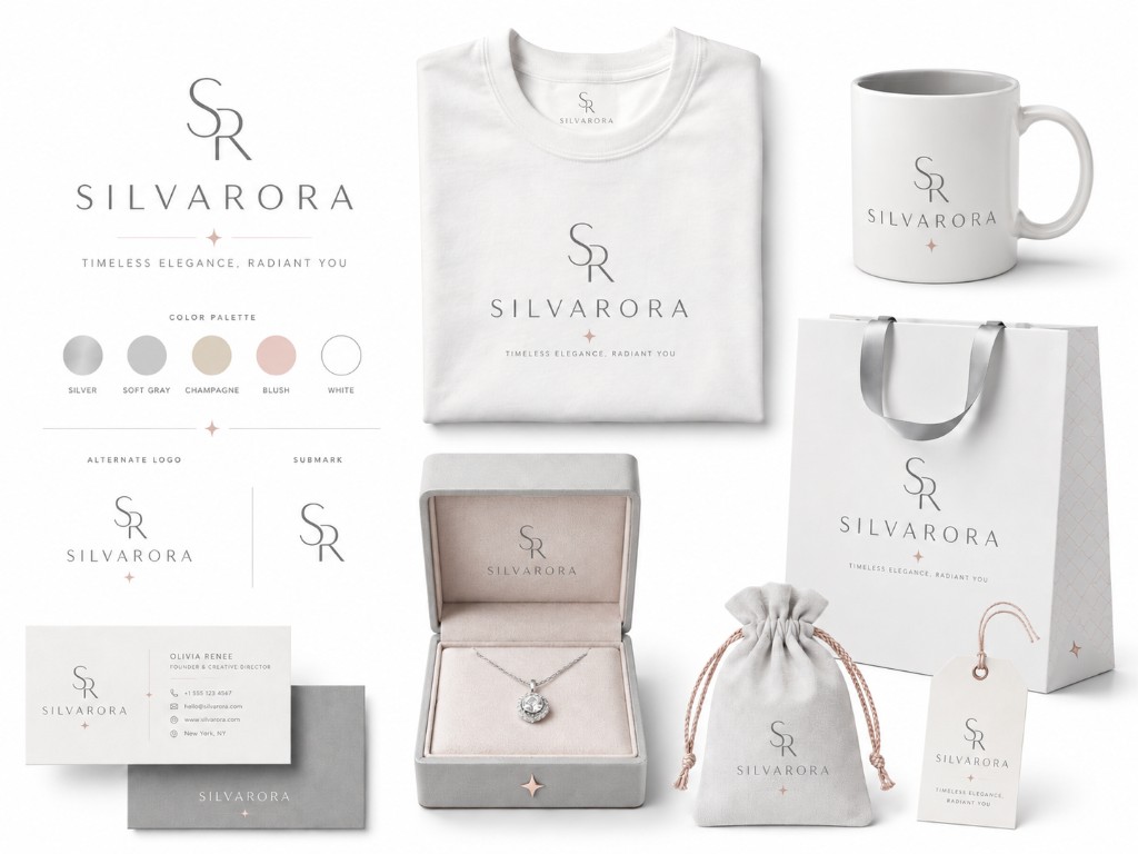 Luxury brand identity and collateral design by Evergrowth Digital